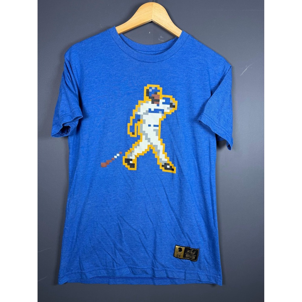 Baseballism Ken Griffey Jr 8-Bit Pixel Blue T-Shirt Mens Small Seattle Mariners